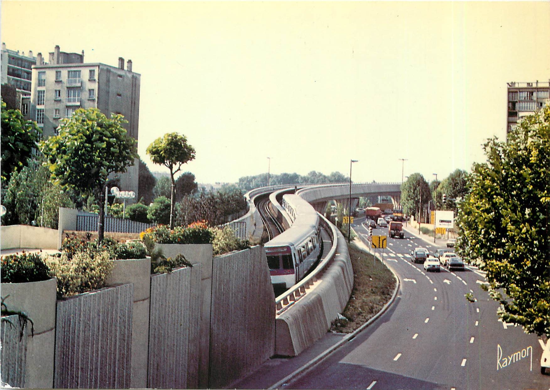 CPM Le métro au pont de Clichy