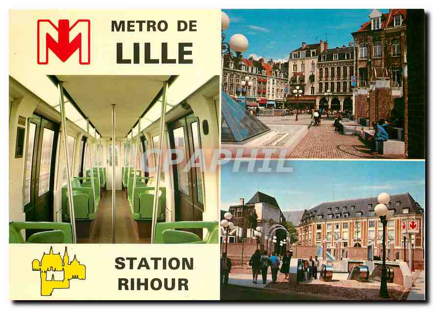 CPM Le métro de Lille station Rihour