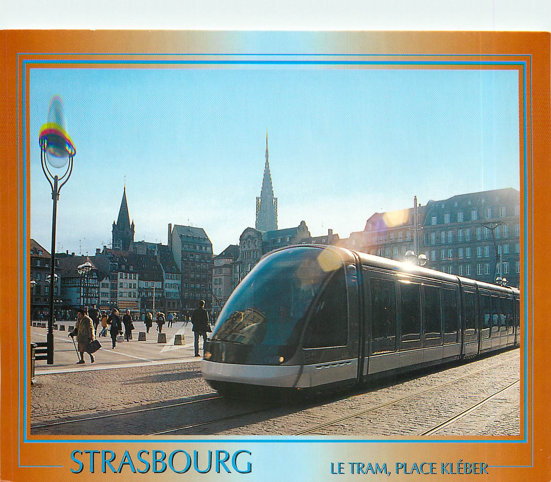 CPM Strasbourg Alsace place Kleber le tram