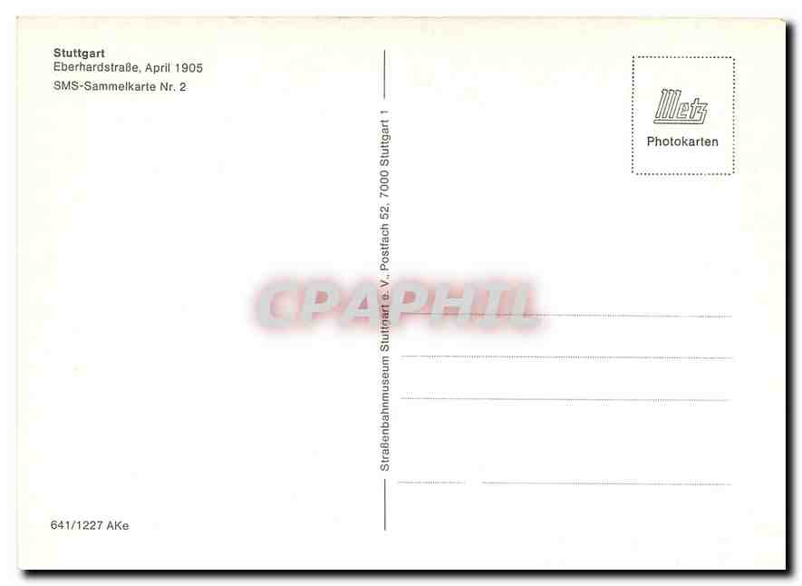 CPM Stuttgart Eberhardstrabe — Verso