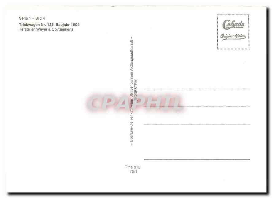 CPM Triebwagen Baujahr hersteller Weyer & co Siemens — Verso