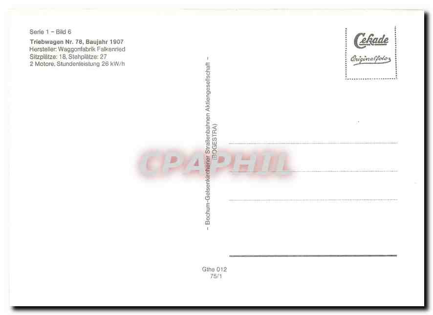 CPM Triebwagen Baujahr hersteller Waggonfabrik Falkenried — Verso
