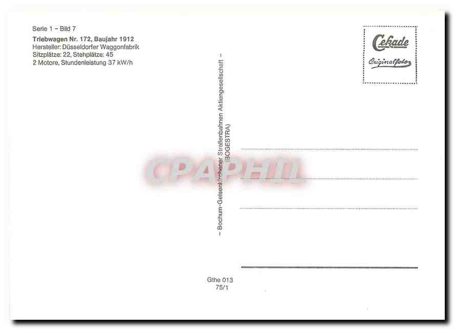 CPM Triebwagen Baujahr hersteller Dusselborder waggonfabrik — Verso