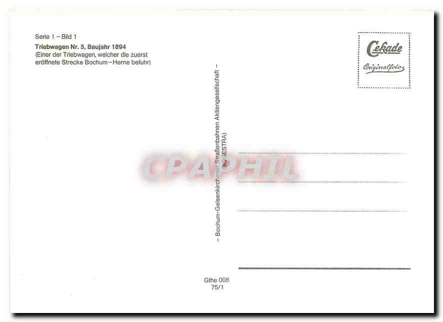 CPM Triebwagen Baujahr  — Verso