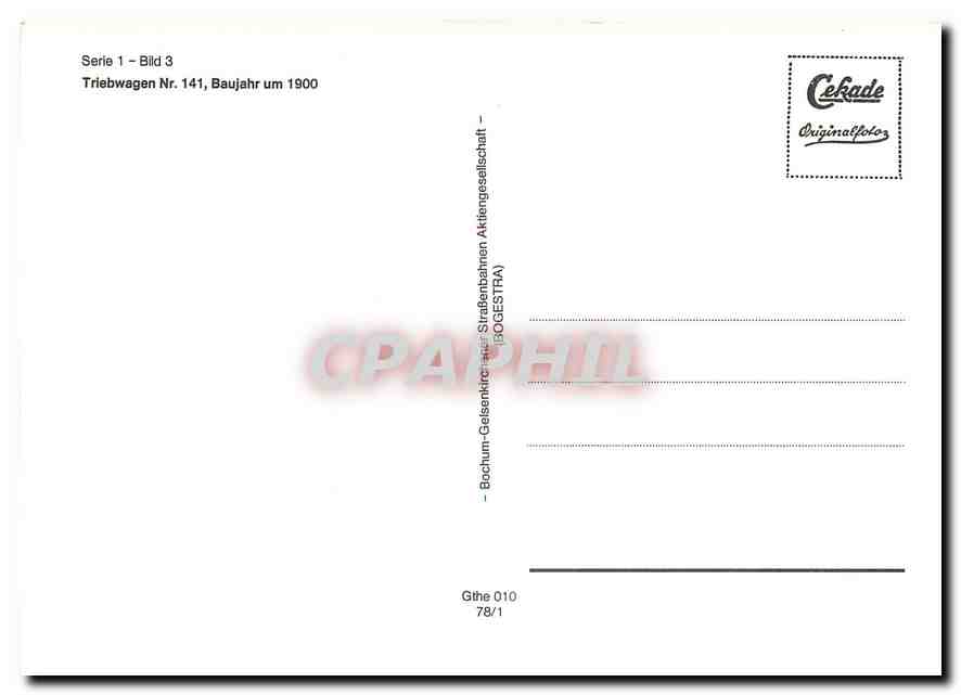 CPM Triebwagen Baujahr — Verso