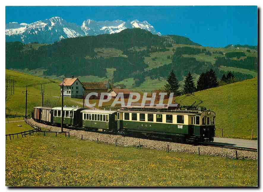 CPM Suisse Zug der St Gallen Gais appenzell Bahn mit Santis