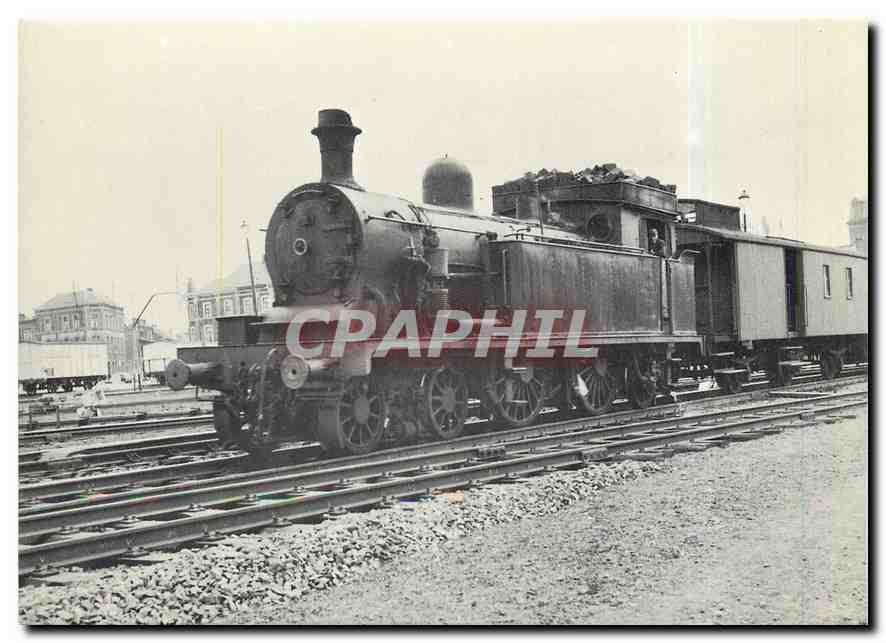CPM SNCB Haine Saint Pierre locomotive tender à vapeur