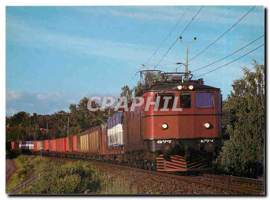 CPM Ma class electric locomotive at Bankeryd with a goods train on the Nassjo in Sweden