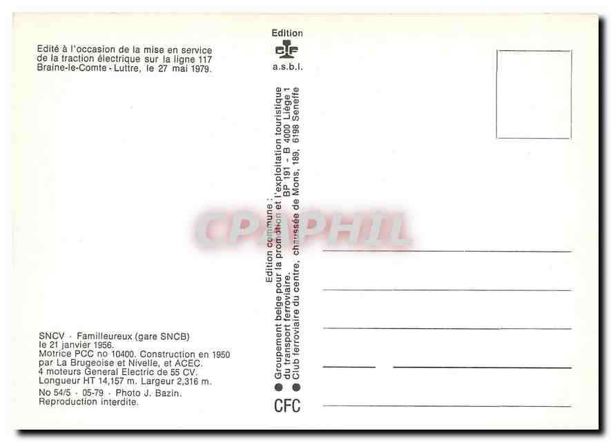 CPM SNCB famillereux gare  — Verso