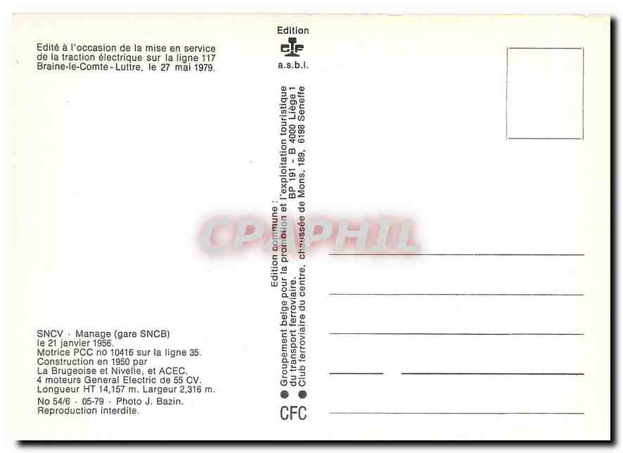 CPM SNVB Manage gare — Verso