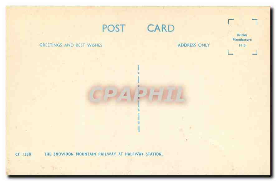 CPM The snowdon montain railway at halway station — Verso