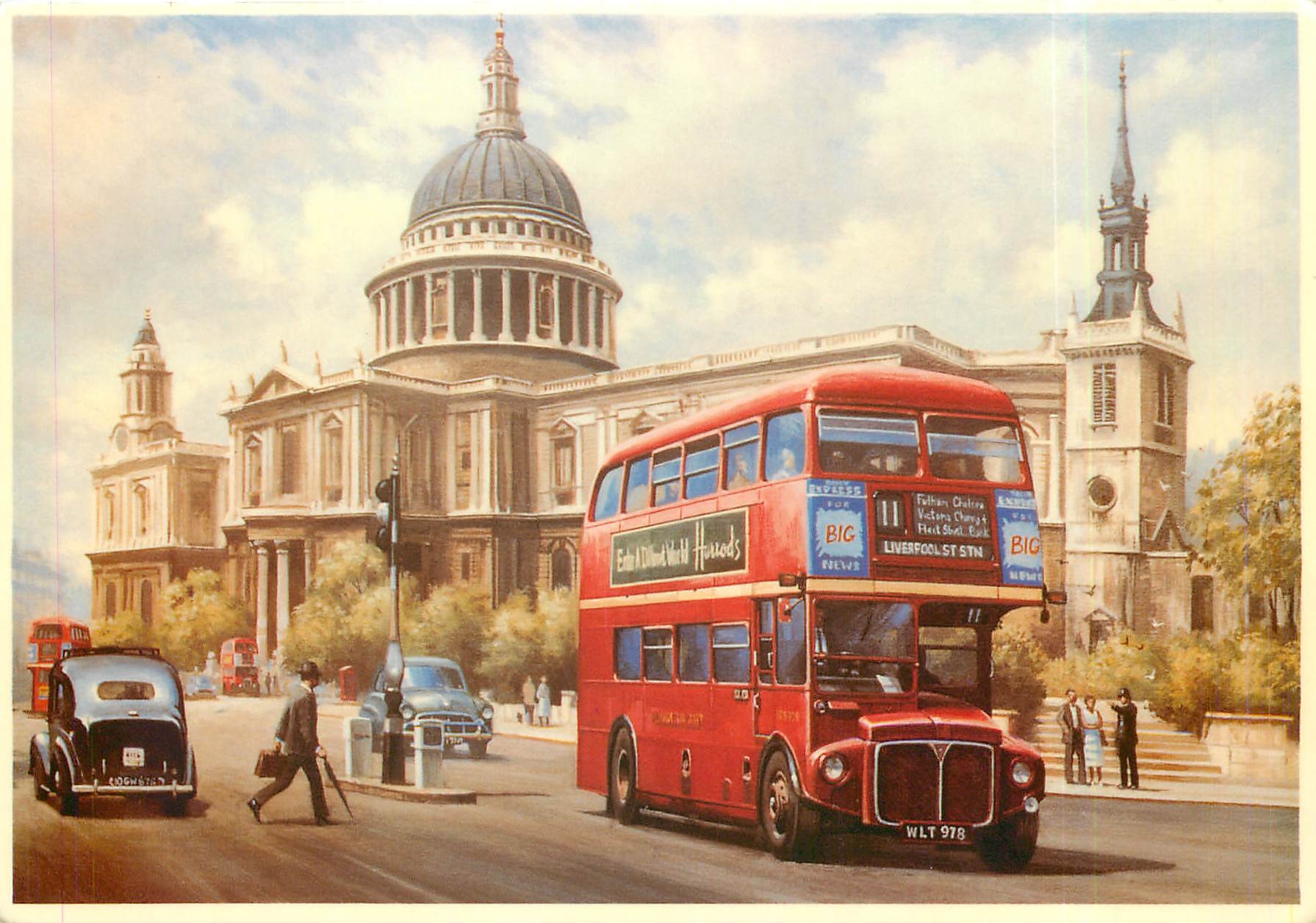 CPM Routemaster passing St Paul's it was the mainstay of central London bus routes 