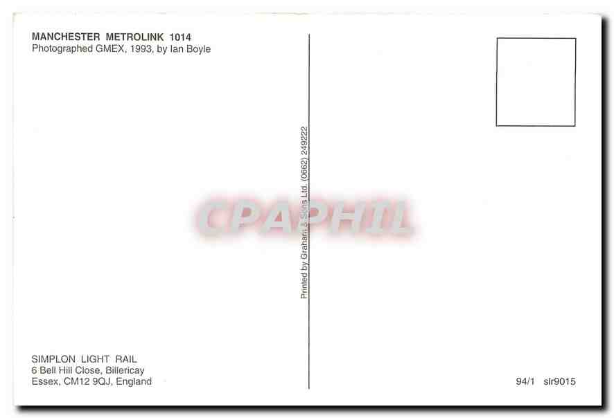 CPM Manschester metrolink — Verso