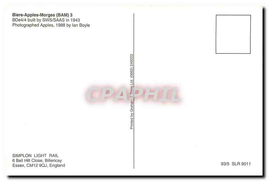 CPM Biere Apples Morges — Verso