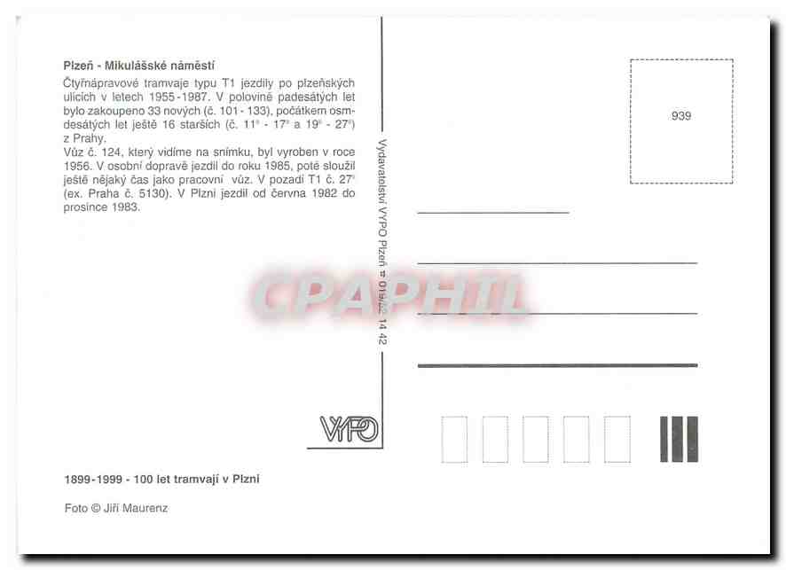 CPM Plzen Mikulasské namesti — Verso