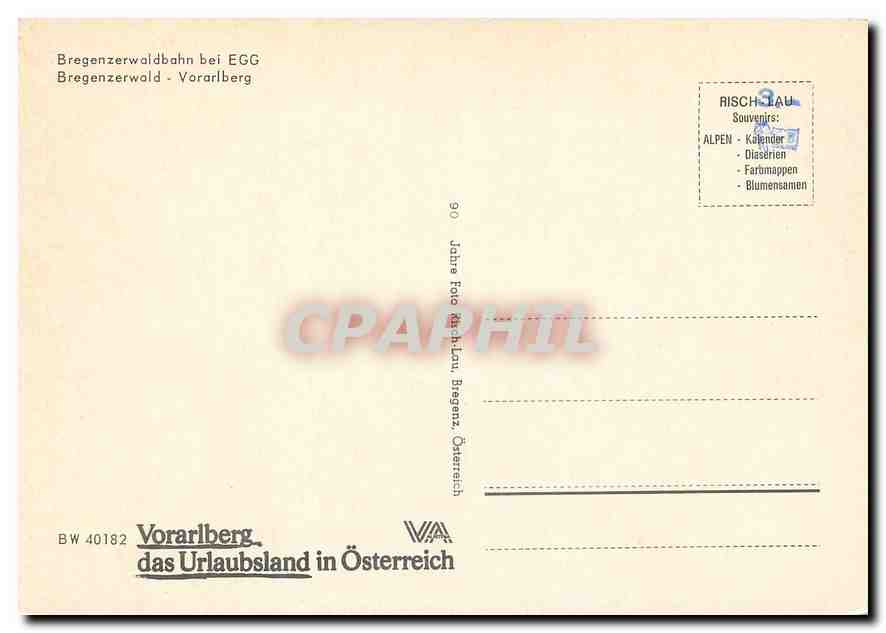 CPM Bregenzerwalstation bei EGG — Verso