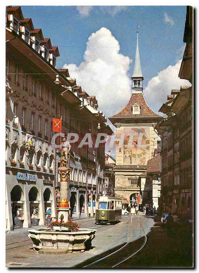 CPM Berne la fontaine de l'Archer et la Tour de l'horloge