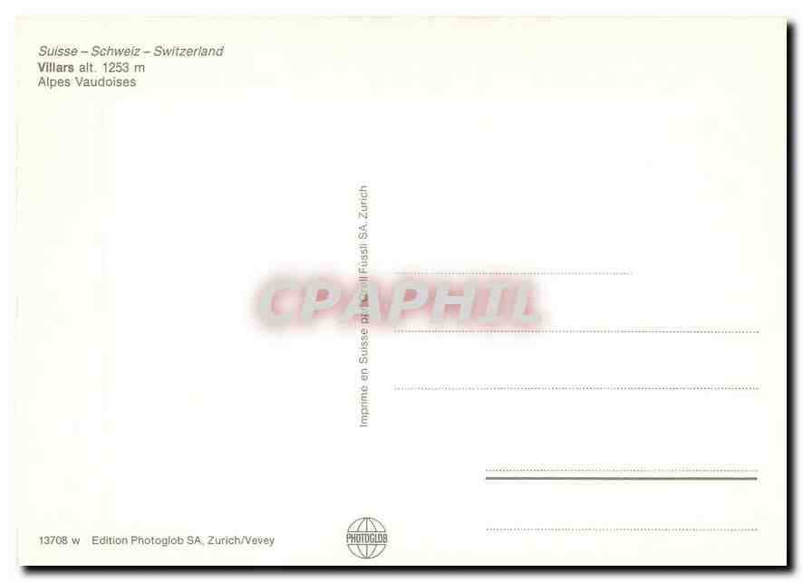 CPM Switzerland Villars — Verso