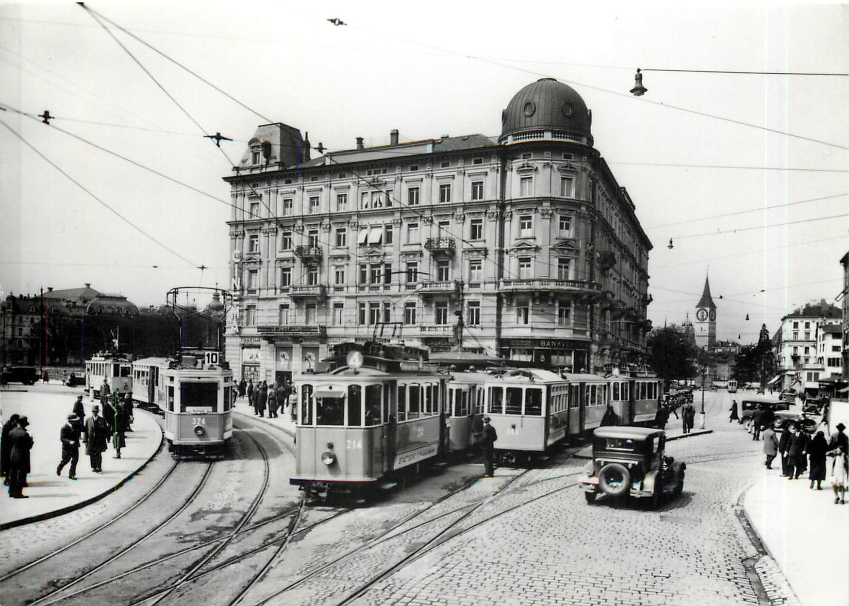 CPM Bellevueplatz um 1930 verein tram museum Zurich