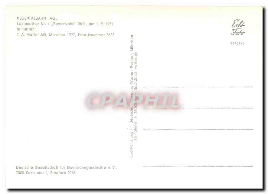 CPM Lokomotive Bayerwald — Verso