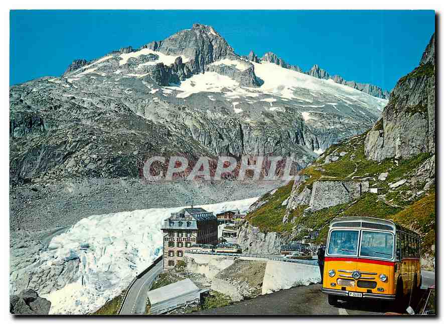 CPM Belvédère am Furkapass mit den Rhonegletscher und Nagelisgratli