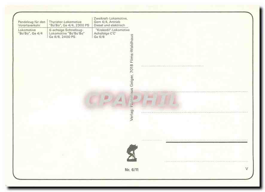 CPM Zwelkraft lokomotive Rhatische Bahn — Verso