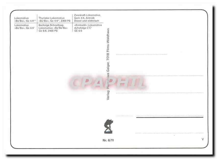 CPM Zwelkraft lokomotive Rhatische Bahn — Verso