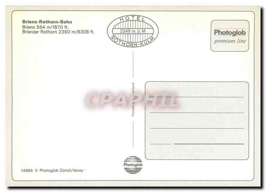 CPM Brienz Rothorn Bahn — Verso