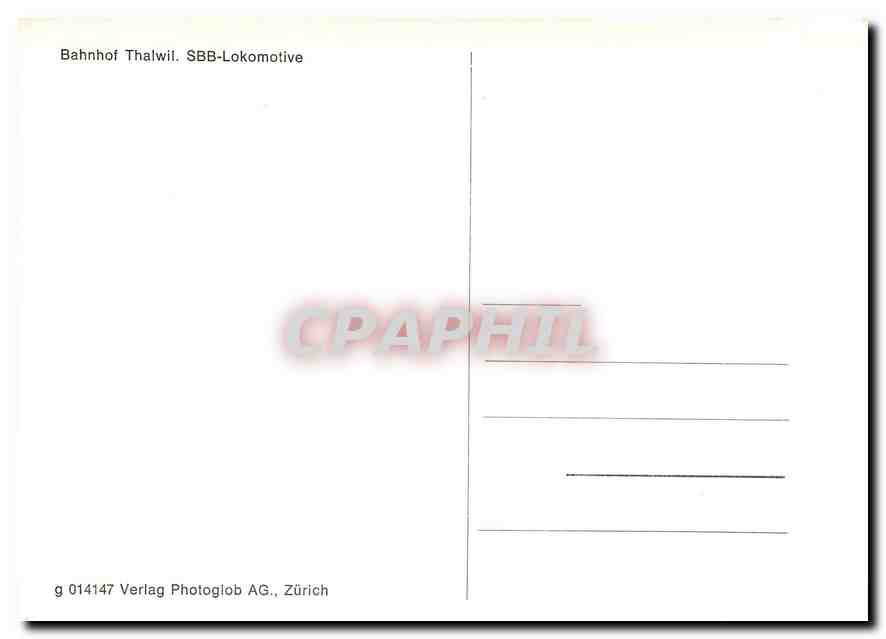 CPM Bahnhof Thalwil SBB lokomotive — Verso