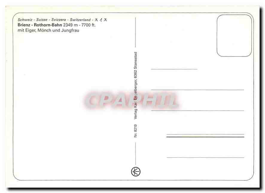 CPM Brienz Rothorn Bahn — Verso