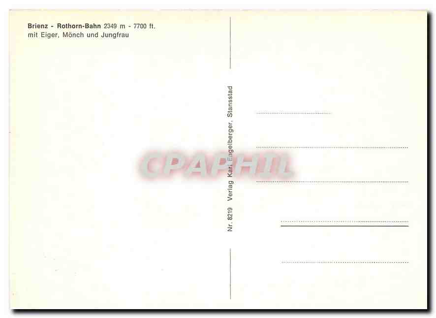 CPM Brienz Rothorn Bahn — Verso