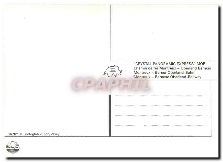 CPM Chemin de fer Montreux Oberland Bernois — Verso