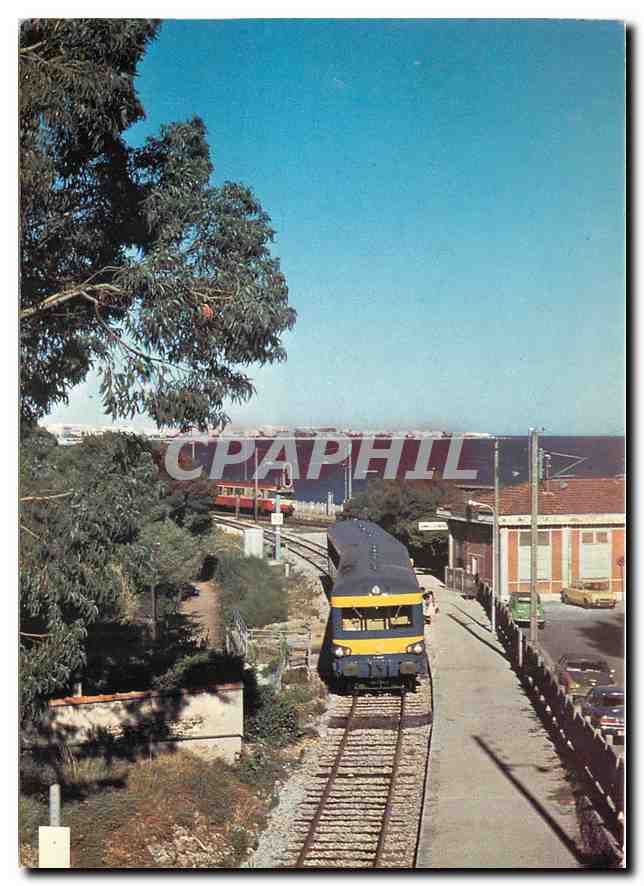 CPM Autorail SITP Cannes Ranguin en gare de la Bocca