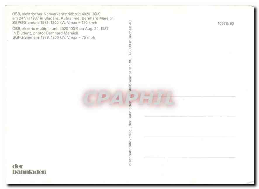 CPM Electric multiple unit Berhard Mareich — Verso