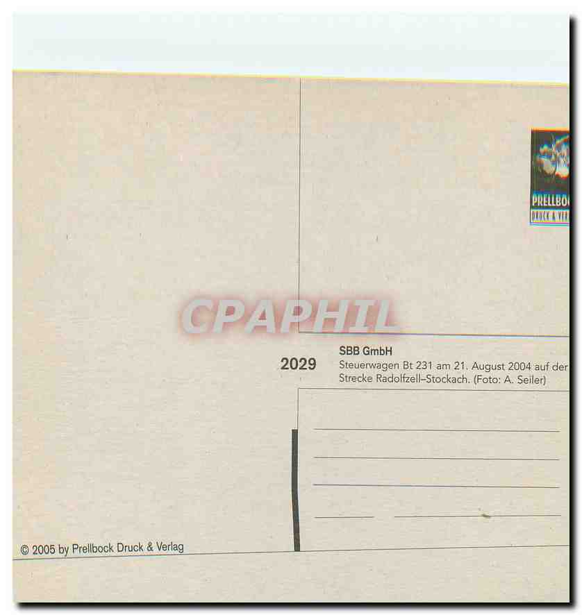 CPM SBB Gmbh Stevenwagen — Verso