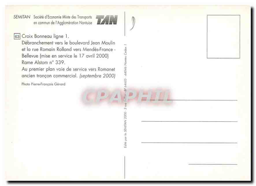 CPM SEMITAN Croix Bonneau — Verso
