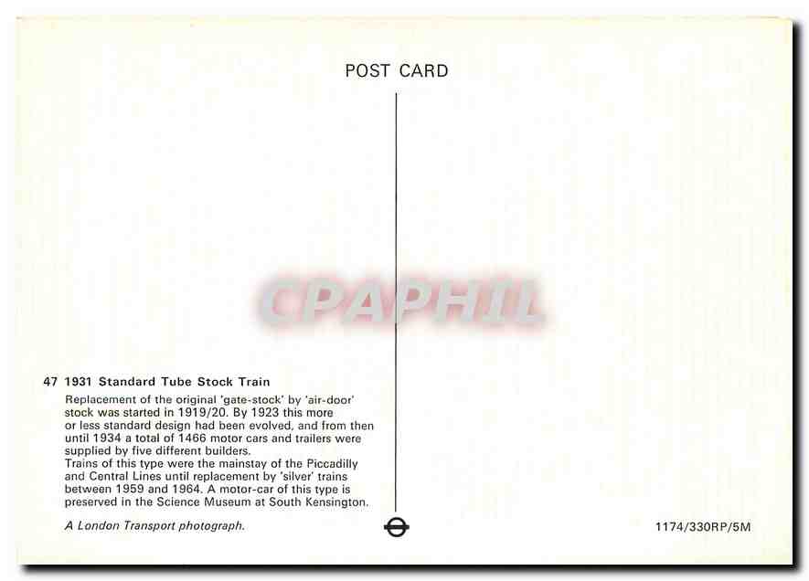 CPM Standard Tube stock train — Verso
