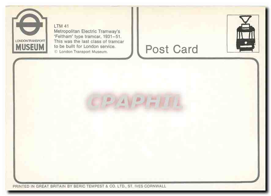 CPM Metropolitan Electric Tramway's — Verso