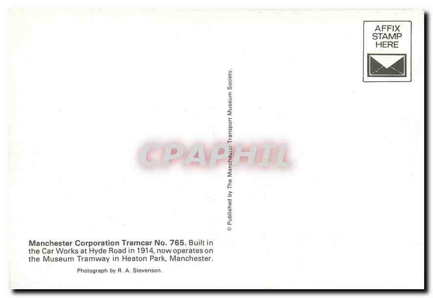 CPM Manchester corporation tramcar — Verso