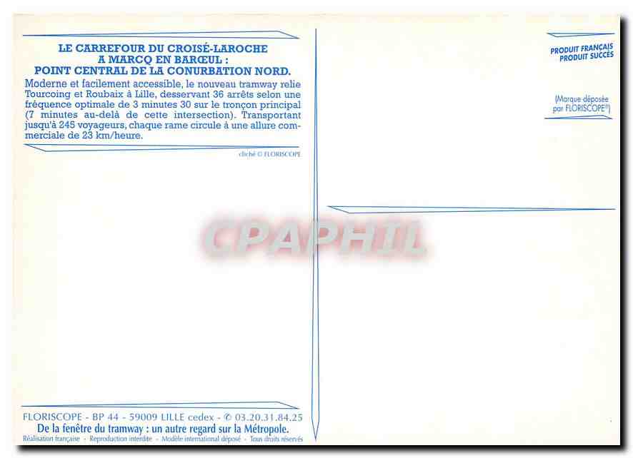 CPM Le carrefour du croisé Laroche a marco en Baroeul — Verso