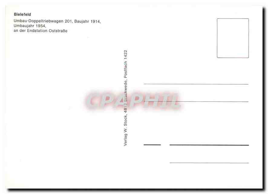 CPM Bielefeld Umbau Doppeltriebwagen Baujahr — Verso