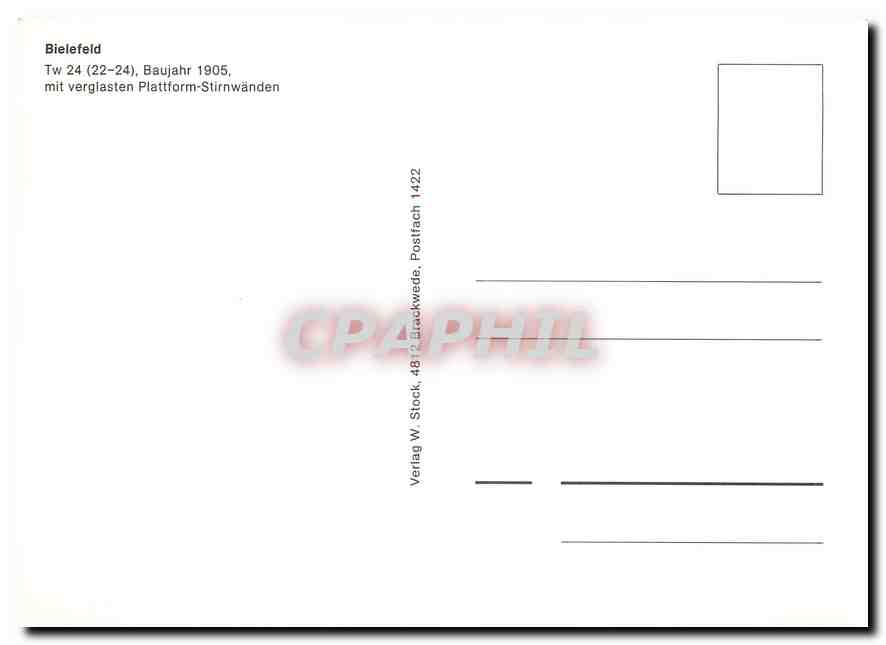 CPM Bielefeld Baujahr mit verglasten plattform Stirnwanden — Verso