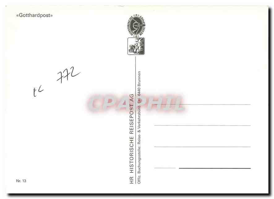 CPM Hr historische Reisepost AG — Verso