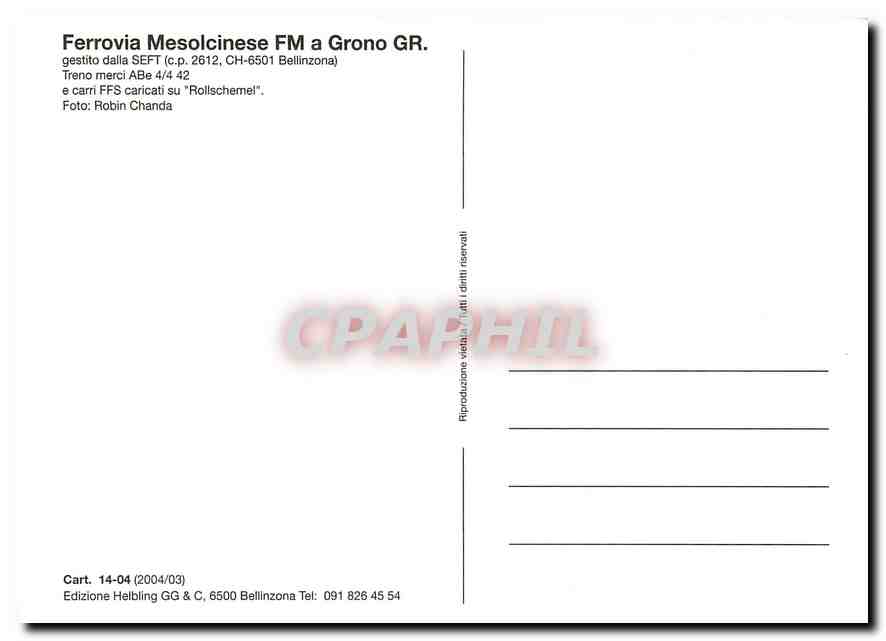 CPM Ferrovia Mesolciness Fm a Grono Gr — Verso