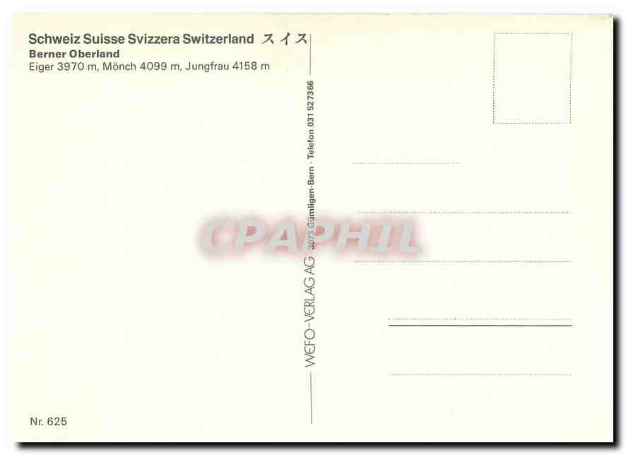CPM Switzerland Berner Oberland — Verso