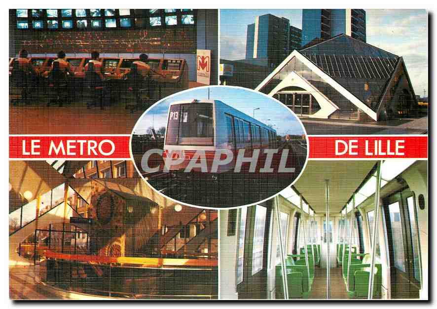 CPM Le metro de Lille poste de contrôle et de commande