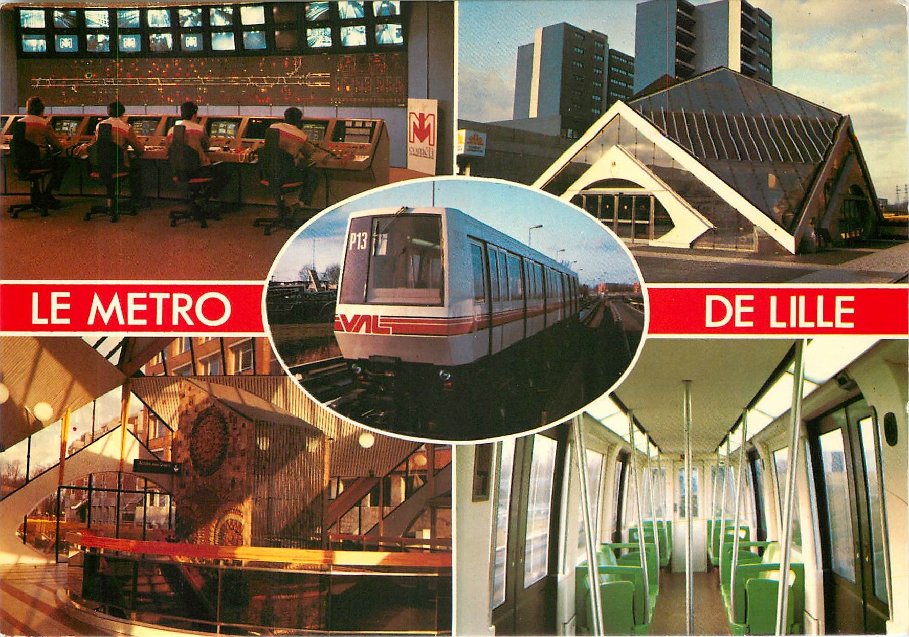 CPM Le metro de Lille poste de contrôle et de commande
