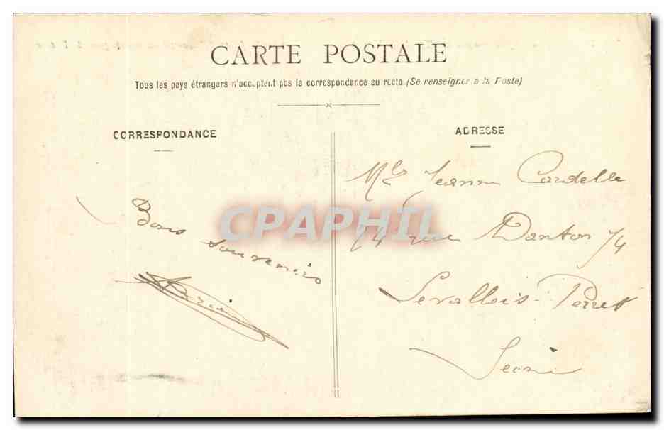 Chartres CPA La promenade des Charbonniers et le monumlent des enfants d'Eure et Loir morts pour la France — Rückseite