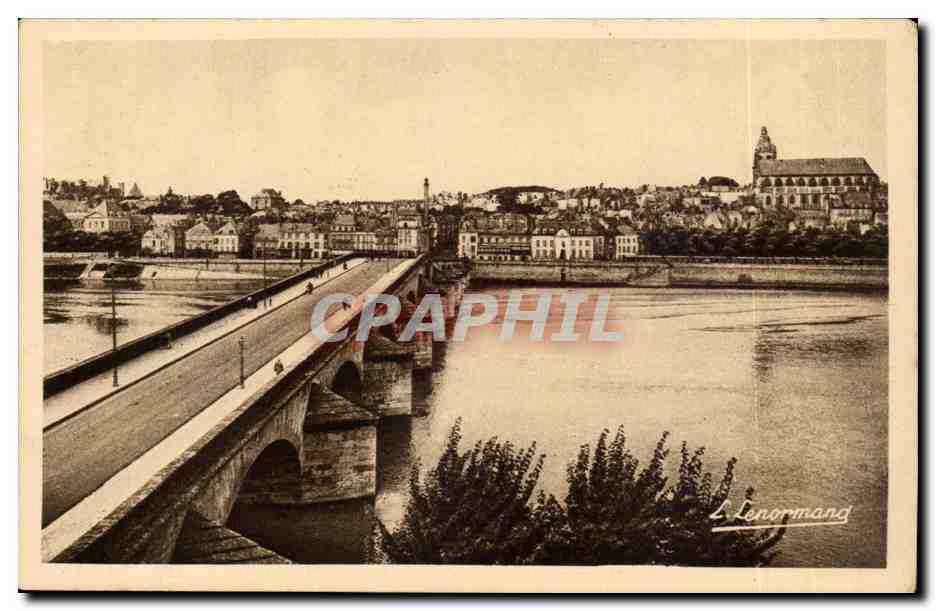 Blois (Loir-et-Cher) — Allgemeiner Blick auf die Brücke über die Loire — L. Lenormand