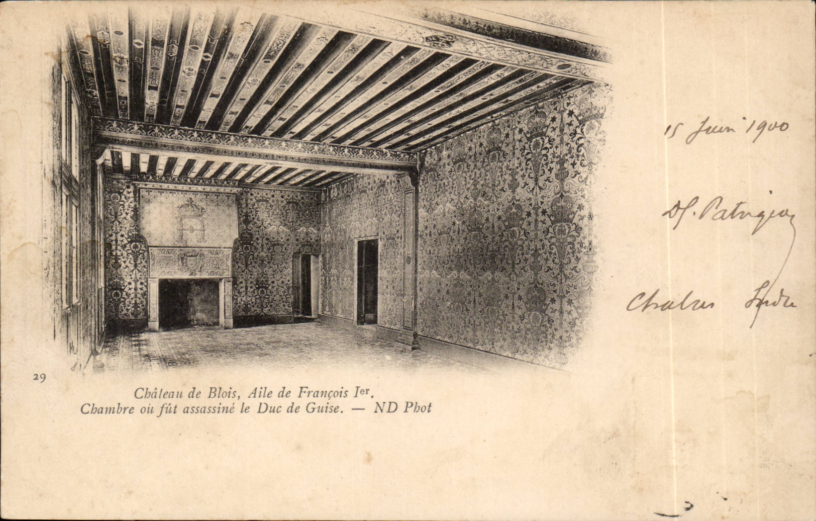 Château de Blois, Flügel von Francis I — Zimmer, in dem der Herzog von Guise ermordet wurde — ND Phot
